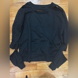Black Long Sleeve Women's Top